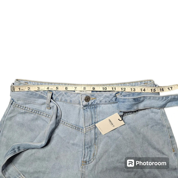 Forever 21 Denim Cuffed Belt Shorts - Picture 5 of 7